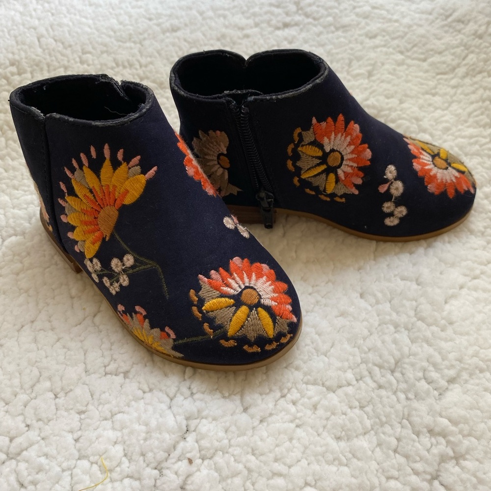 Zara floral boots